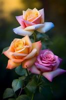 captured image of beauty of blooming flowers photo