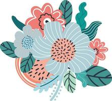 floral composition and Bouquet of spring wildflowers vector