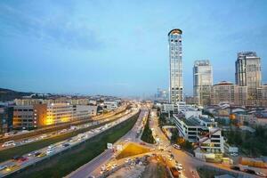 Turkey istanbul 12 january 2023, traffic in a high away in istanbul photo