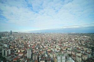 Arial View of Istanbul Asian Side Urban building blocks photo