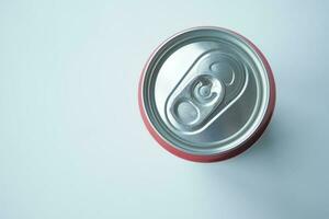 soft drink can on white background photo