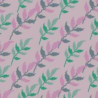 Organic leaves seamless pattern. Simple style. Botanical background. Decorative forest leaf wallpaper. vector