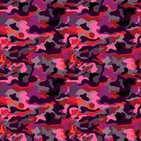 Abstract red colors camouflage seamless pattern. Military camo endless wallpaper. vector