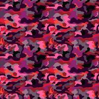 Abstract red colors camouflage seamless pattern. Military camo endless wallpaper. vector