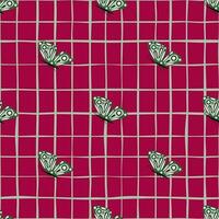 Simple stylized moth seamless pattern. Butterflies wallpaper. Flying insect print. vector