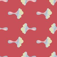 Simple psychedelic mushrooms seamless pattern. Magical fly agaric wallpaper. vector