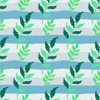 Organic leaves seamless pattern. Simple style. Botanical background. Decorative forest leaf wallpaper. vector