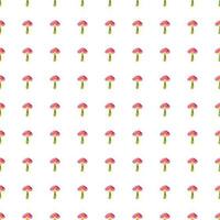 Seamless pattern with psychedelic mushrooms. Magical fly agaric wallpaper. vector