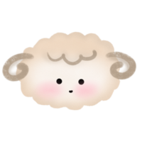 schattig gemakkelijk dier, schapen png