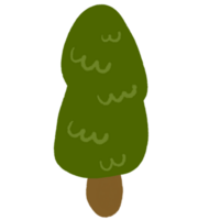 mignonne des arbres dans dessin animé style. png