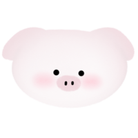 Cute simple animal, Pig. png