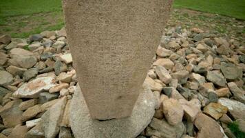 Historical Stone Inscription With Runic Alphabet video