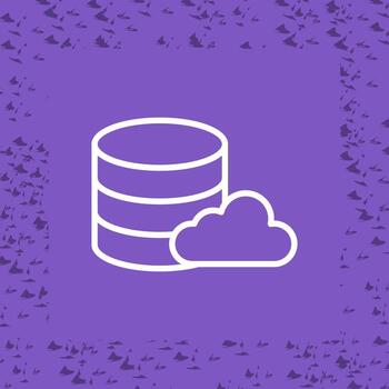 Cloud Database Vector Icon