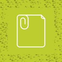 Paperclip with paper Vector Icon
