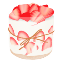 anniversaire Gâteaux avec fraise sur Haut. png