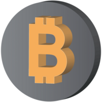 3d bitcoin devise pièce de monnaie symbole graphique. png