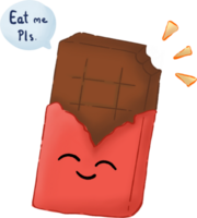 grappig tekenfilm chocola bar. png