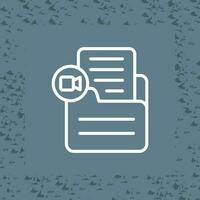 Document Insert Video Vector Icon