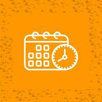 Calendar with clock Vector Icon