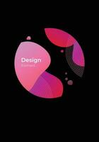 Set of abstract modern graphic elements. Dynamical colored forms and line. Gradient abstract banners with flowing liquid shapes. Template for the design of posters, logo, flyer or presentation. Vector