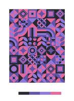 a colorful pattern with geometric shapes and colors vector