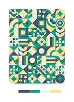 a colorful pattern with geometric shapes and colors vector