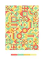 a colorful pattern with geometric shapes and colors vector