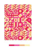 a colorful pattern with geometric shapes and colors vector