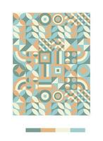 a colorful pattern with geometric shapes and colors vector