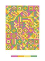 a colorful pattern with geometric shapes and colors vector