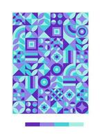 a colorful pattern with geometric shapes and colors vector