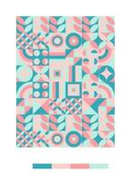 a colorful pattern with geometric shapes and colors vector