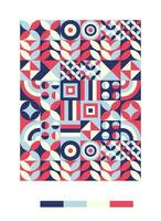 a colorful pattern with geometric shapes and colors vector