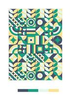 a colorful pattern with geometric shapes and colors vector