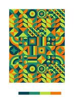 a colorful pattern with geometric shapes and colors vector