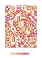 a colorful pattern with geometric shapes and colors vector