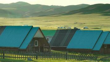 Colorful Roofed Houses in Mongolia video