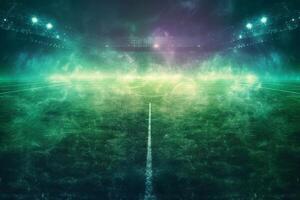 Full night football arena in lights photo