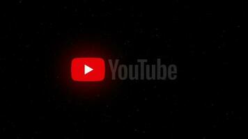 Youtube logo animación. alfa canal. 4k resolución video