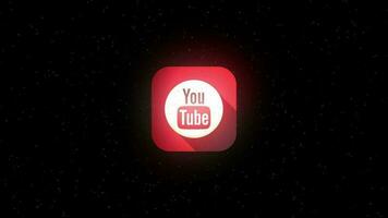 Youtube logo animation. alpha canaliser. 4k résolution video