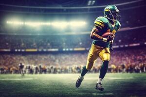 american football players in the action grand arena photo