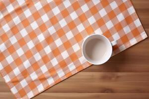 Cup of coffee on the table photo