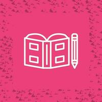 Open book with pen Vector Icon