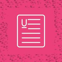 Document Underline Vector Icon