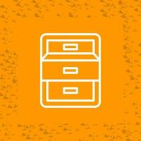 Filing cabinet with open door Vector Icon