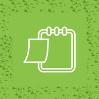 Writing pad with sticky no Vector Icon