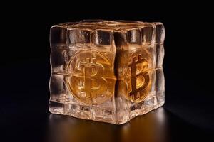 Bitcoin is a virtual currency, but this coin is a symbol of Bitcoin photo