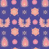 Indonesian Traditional Floral Pattern vector