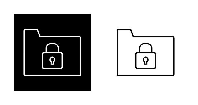 Secure Folder Vector Icon