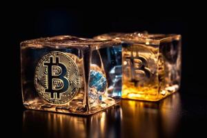 Bitcoin is a virtual currency, but this coin is a symbol of Bitcoin photo